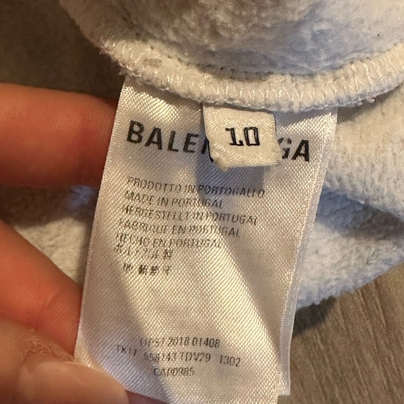 Balenciaga Heather Grey Kids Hoodie - Picture 4 of 8